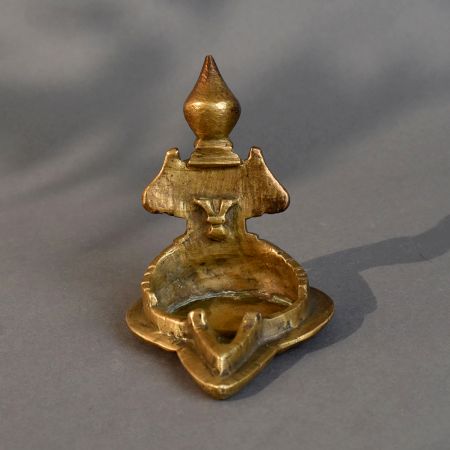 Vintage Brass South Indian Pooja Diya for Home Temple Decor
