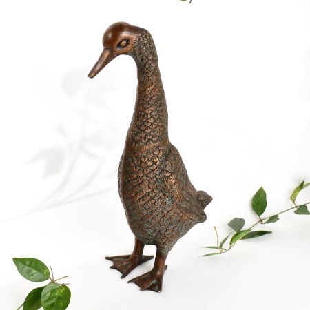 Decorative Brass Goose Statue for Collection