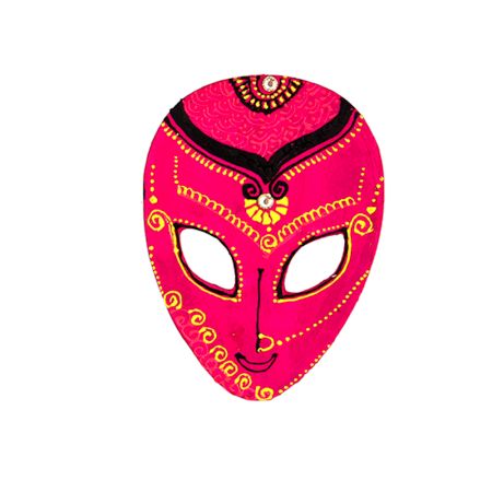 Handcrafted Folk Mask Wooden Fridge Magnet Kitchen Decor