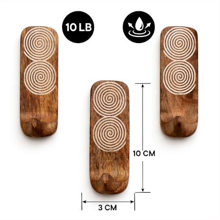 Wooden Decorative Adhesive Wall Hook