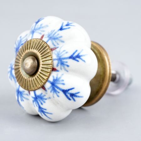 Blue Long Leaf Knob