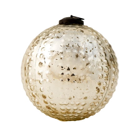 Silver Decorative Round Glass Hanging Ornament