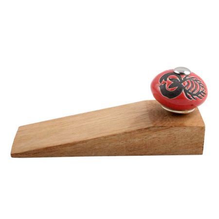 2 Pieces Red Scorpion Ceramic Wooden Door Stopper