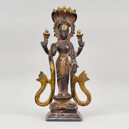 Handcrafted Brass Vishnu Murti Sheshnag Pooja Idol