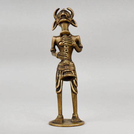 Handcrafted Brass Tribal Musician Murti Folk Art Showpiece