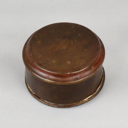Handcrafted Brass Dabbi Storage Box Vintage Container