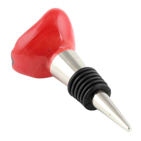 2 Pieces Strawberry Ceramic Wine Bottle Stopper