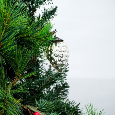 Vintage Style Silver Glass Ornament