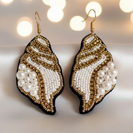 Handmade Jewelry Pearl Beaded Drop Earrings