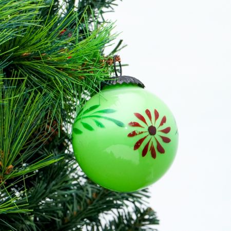 Green Round Flower Christmas Hanging