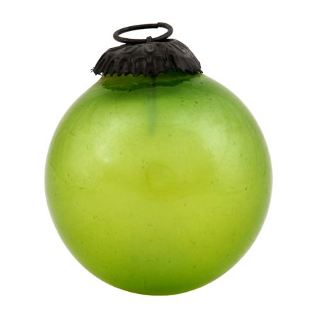 Vintage Style Green Round Glass Ornament