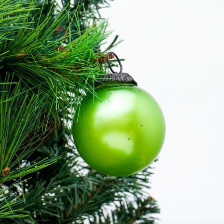 Vintage Style Green Round Glass Ornament