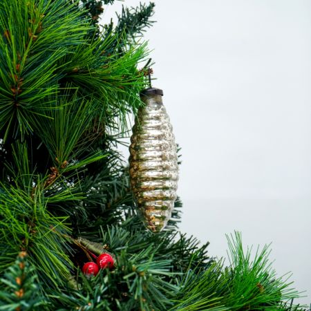 Silver Vintage Mercury Glass Christmas Ornament
