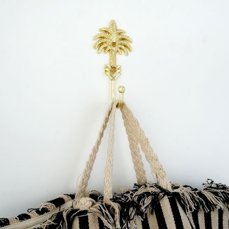 Handmade Golden Palm Tree Iron Wall Hook