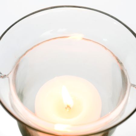 Clear Glass Hanging Tealight Candle Holder