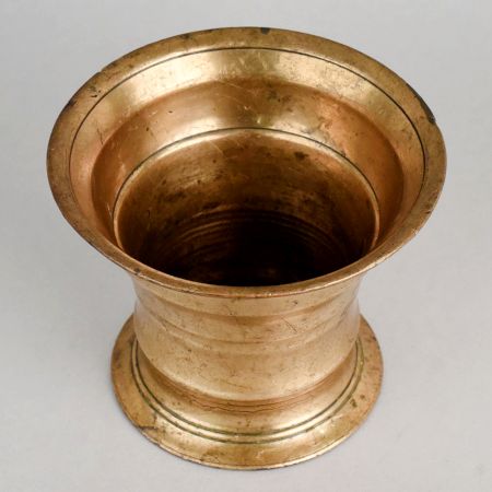 Handcrafted Brass Pedestal Tumbler Traditional Pooja Glass