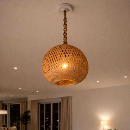 Handcrafted Bamboo Woven Pendant Lamp Shade