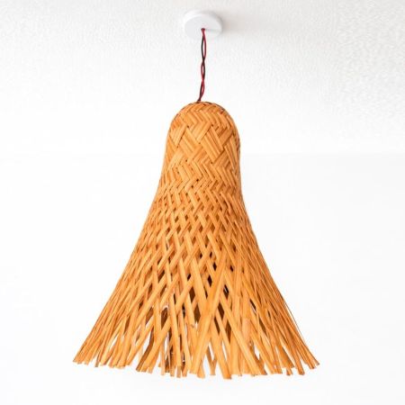 Handmade Bamboo Bell Shape Pendant Lamp