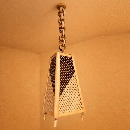Handmade Bamboo Trapeze Hanging Lamp