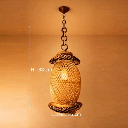 Handmade Bamboo Round Hanging Lantern Lamp