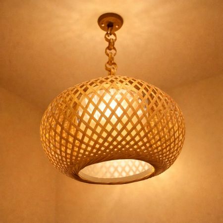 Handmade Bamboo Dome Pendant Lamp Shade