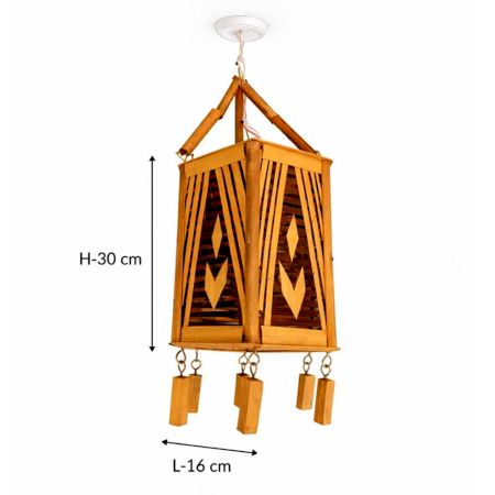 Handmade Bamboo Hanging Lantern for Home Decor