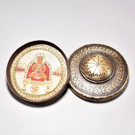 Handcrafted Brass Lord Parshvanatha Jain Gattaji Travel Box