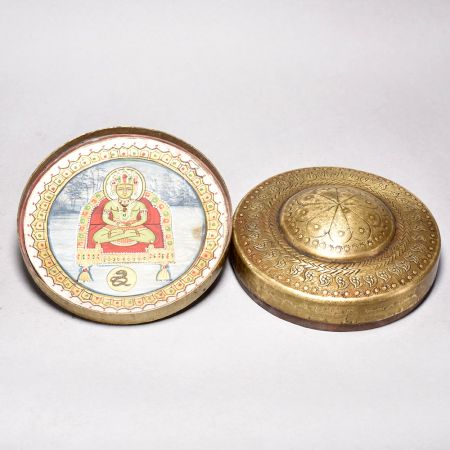 Handcrafted Brass Lord Parshvanatha Jain Gattaji Travel Box
