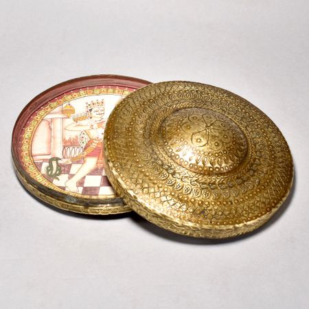 Handcrafted Brass Ghantakarna Mahavir Jain Travel Box