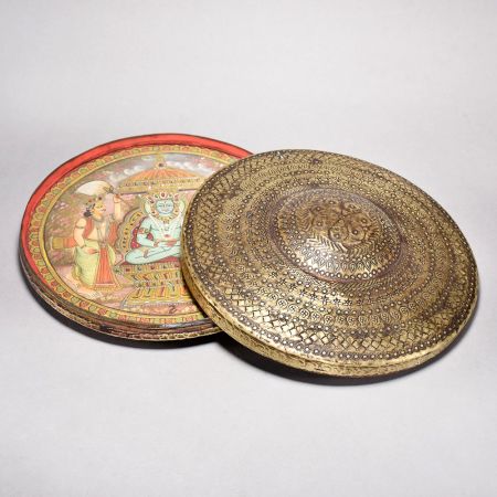 Handcrafted Brass Lord Parshvanatha Jain Gattaji Travel Box