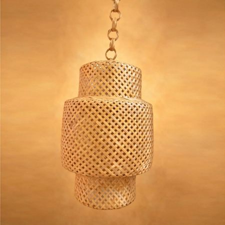 Handmade Bamboo Tiered Pendant Lamp Shade