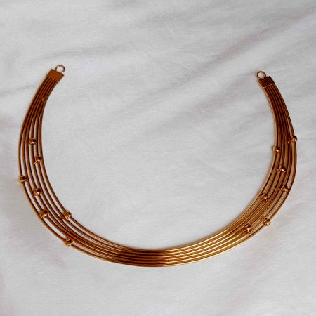 Handmade Brass Metal Jewellery Gold Collar Necklace