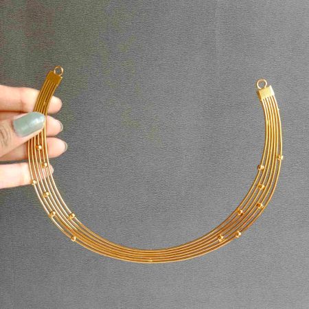 Handmade Brass Metal Jewellery Gold Collar Necklace