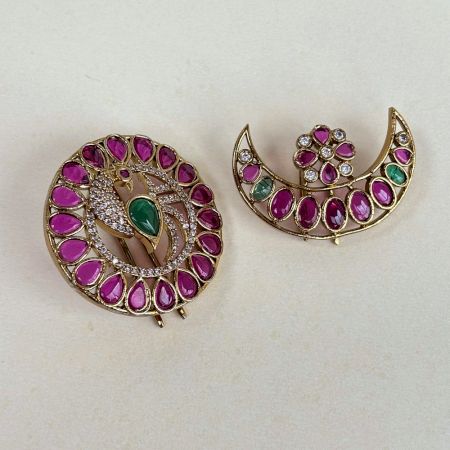 Handmade Brass Metal Jewellery Sun Moon Stud Earrings