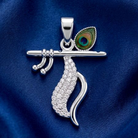 Handmade Silver Jewelry Krishna Flute Pendant
