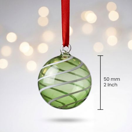 Multicolor Handmade Glass Christmas Ball Hanging Ornaments