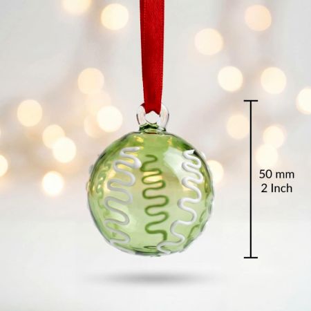 Multicolor Handcrafted Glass Christmas Ball Ornaments
