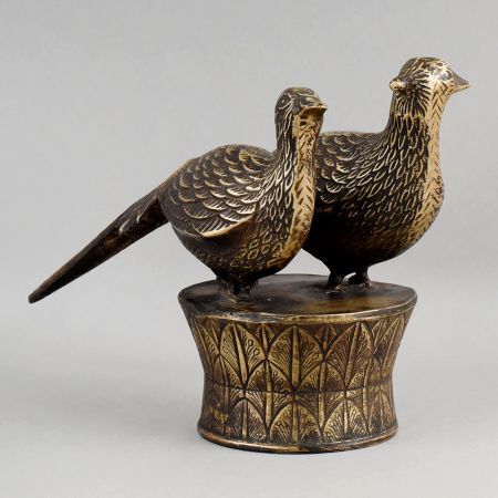 Handcrafted Brass Bird Figurine Decorative Vintage Sculpture