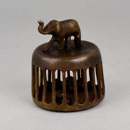 Vintage Brass Foot Scrubber with Elephant Handle