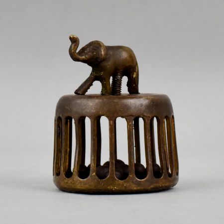 Vintage Brass Foot Scrubber with Elephant Handle