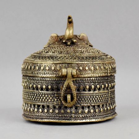 Handcrafted Brass Elephant Jewelry Box Vintage Keepsake