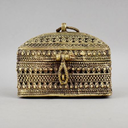 Handcrafted Brass Vintage Jewelry Box Decorative Storage Chest