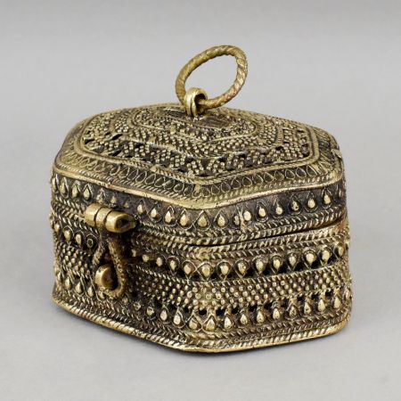 Handcrafted Brass Decorative Jewelry Box Ornate Storage Case