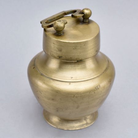 Vintage Brass Holy Water Ganga Jali Pot for Rituals