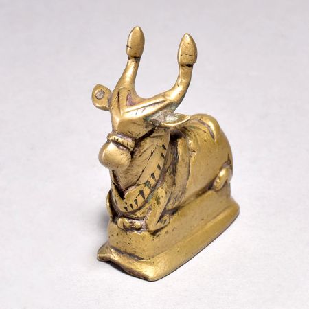 Handcrafted Brass Lord Nandi Statue for Prayer Room