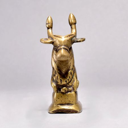 Handcrafted Brass Lord Nandi Statue for Prayer Room