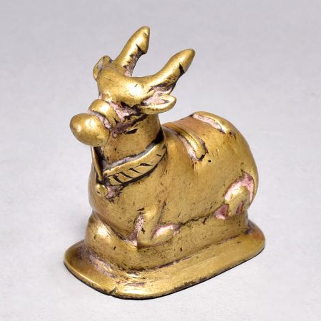 Handmade Brass Lord Nandi Figure in Maharashtrian Art