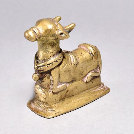 Vintage Finest Brass Lord Nandi Statue for Home Decor