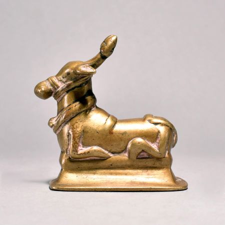 Vintage High-Quality Brass Lord Nandi Statue for Prayer Room
