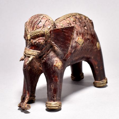 High-Quality Brass Tribal Elephant Statue for Home Decor